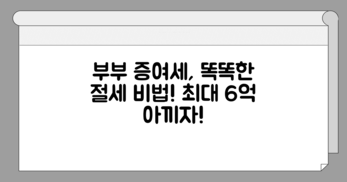 부부 합산 증여세, 똑똑하게 활용하기