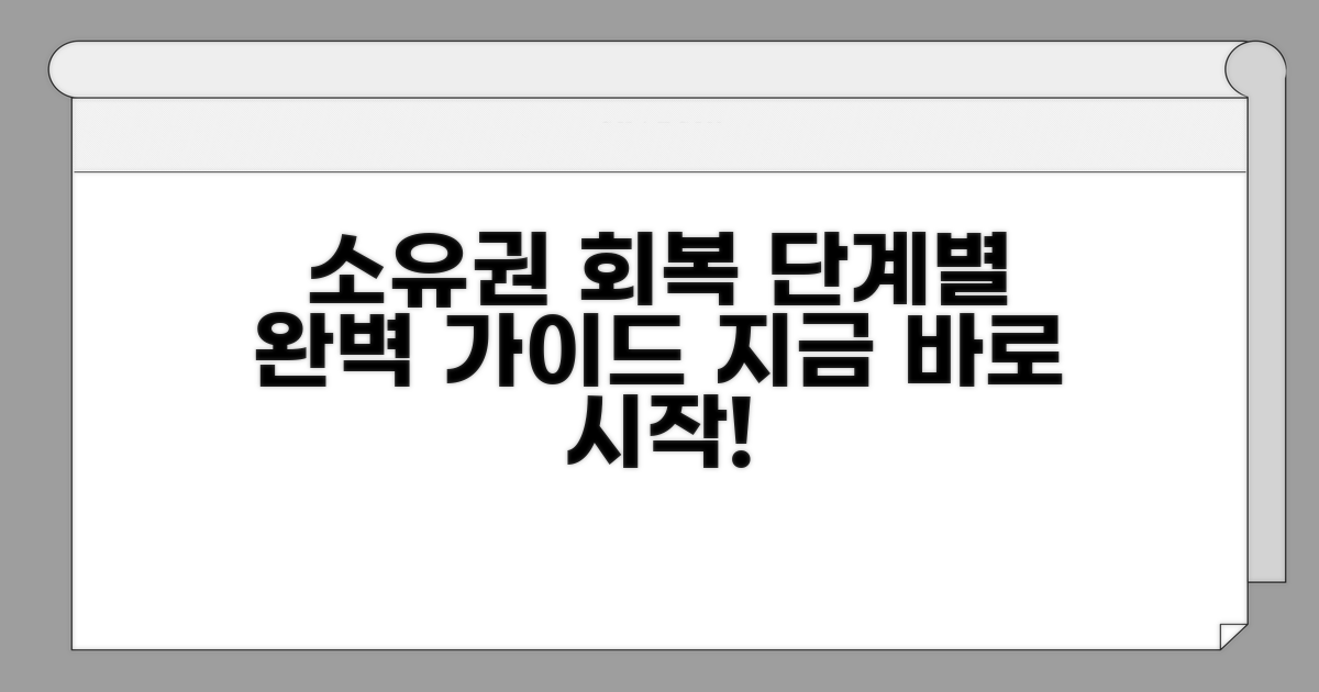 소유권 회복, 차근차근 따라하기