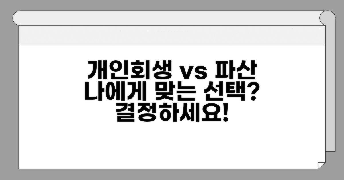 개인회생 vs 파산, 무엇이 나에게 맞을까?