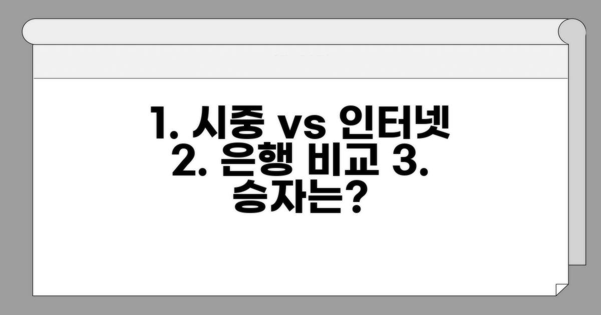 시중은행 vs 인터넷은행 비교
