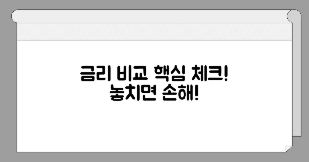 금리 비교 시 꼭 알아둘 점