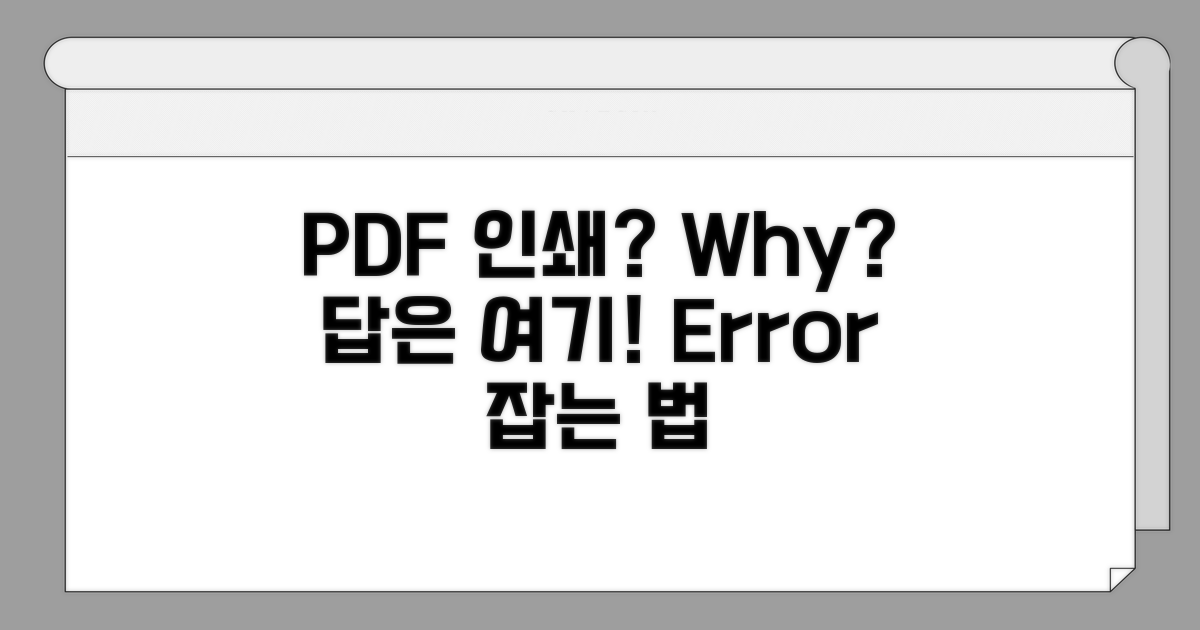 PDF 인쇄 오류 원인과 증상