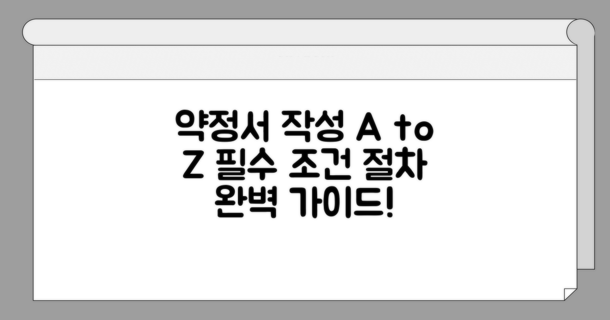 약정서 작성 필수 조건과 절차