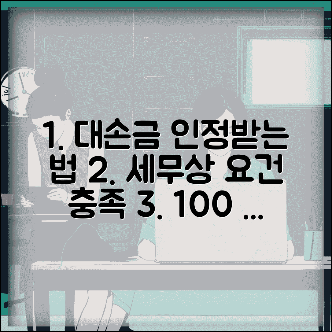 대손금 요건 충족 방법 | 세무상 대손금 인정받는 법