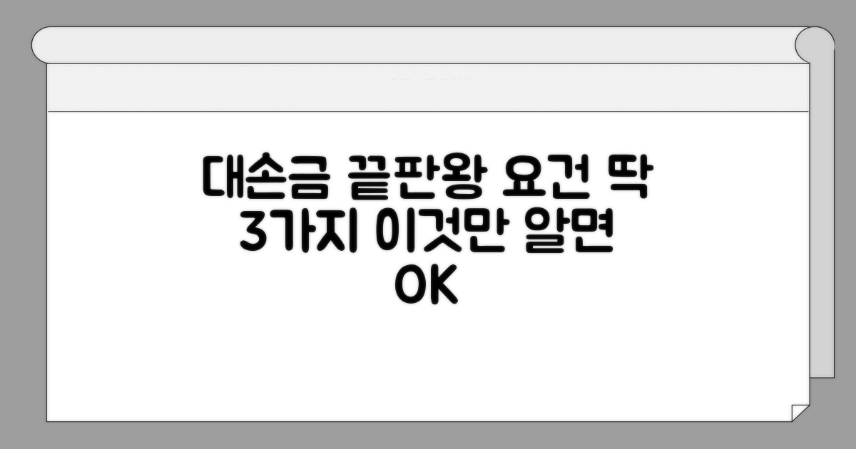 대손금 요건, 이것만 알면 끝