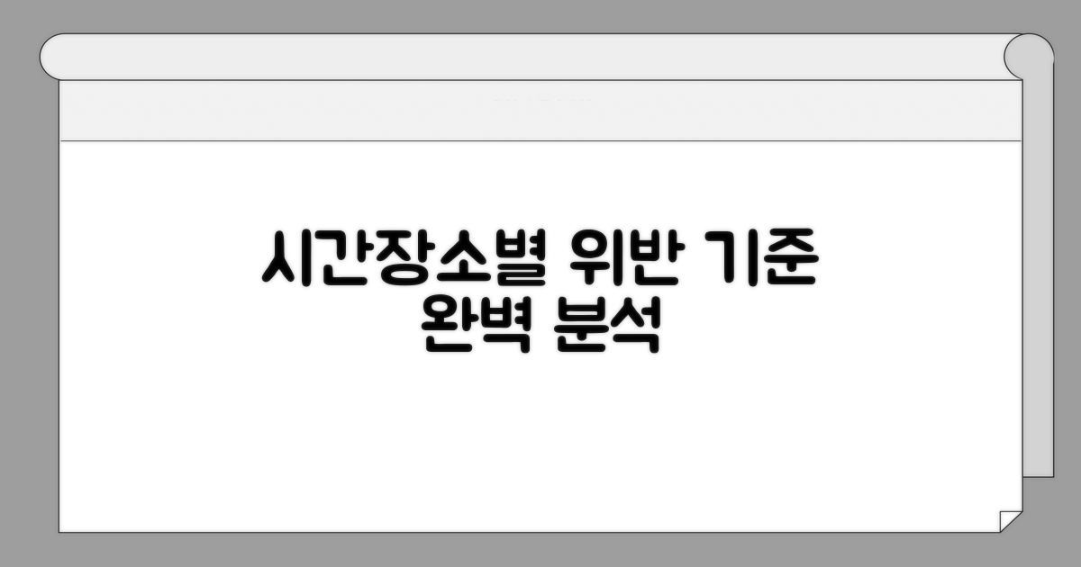 시간과 장소별 위반 기준 완벽 분석