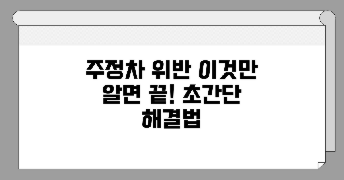 주정차 위반, 이것만 알면 끝!