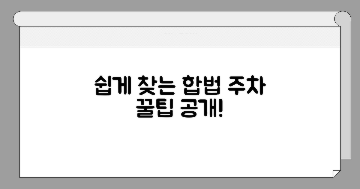 합법적 주차 구역 찾는 쉬운 방법