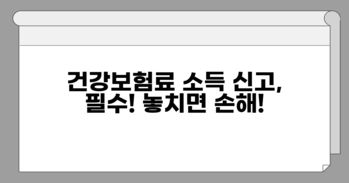 건강보험료, 소득 신고는 필수