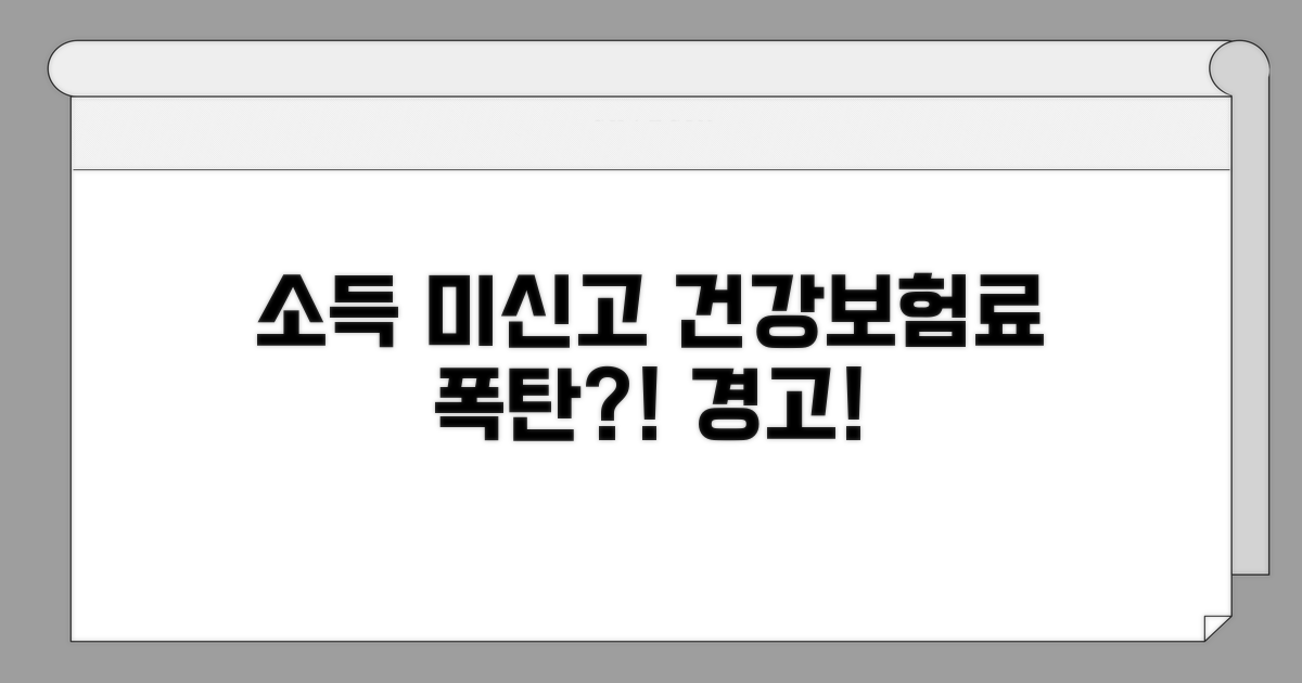 소득 미신고, 건강보험료 폭탄?