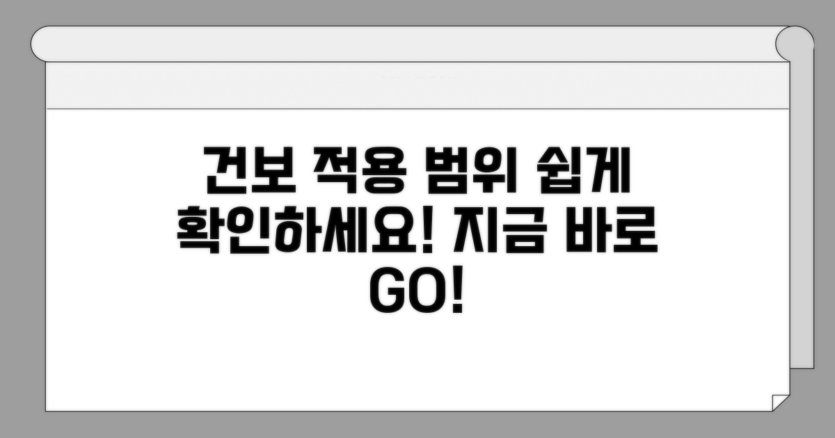 건강보험 적용 범위 확인법