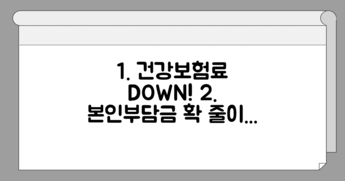 건강보험 본인부담금 줄이는 법
