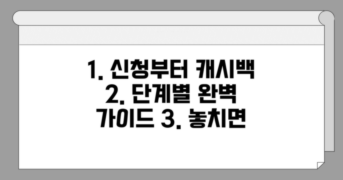 신청부터 캐시백까지 단계별 가이드