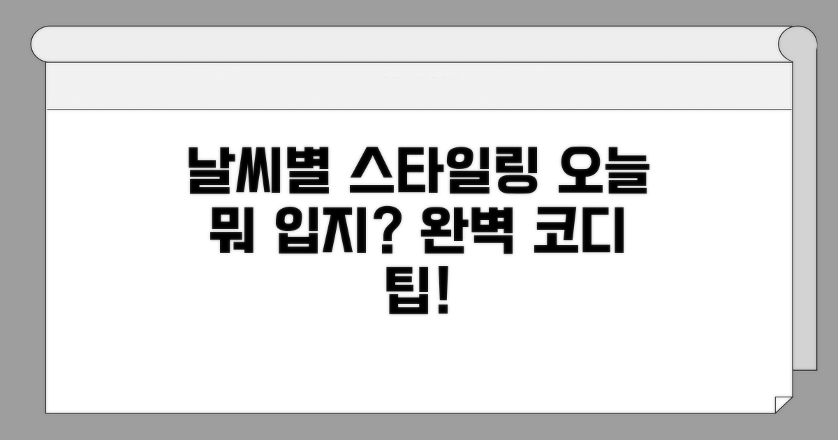 날씨별 옷차림과 소품