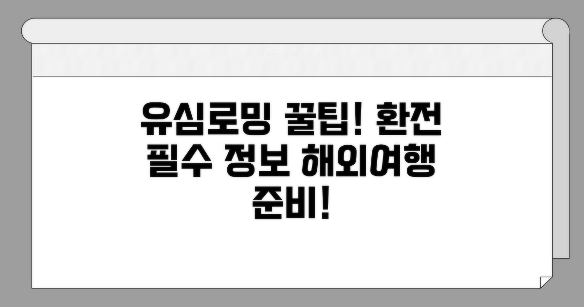 유심/로밍 및 환전 꿀팁