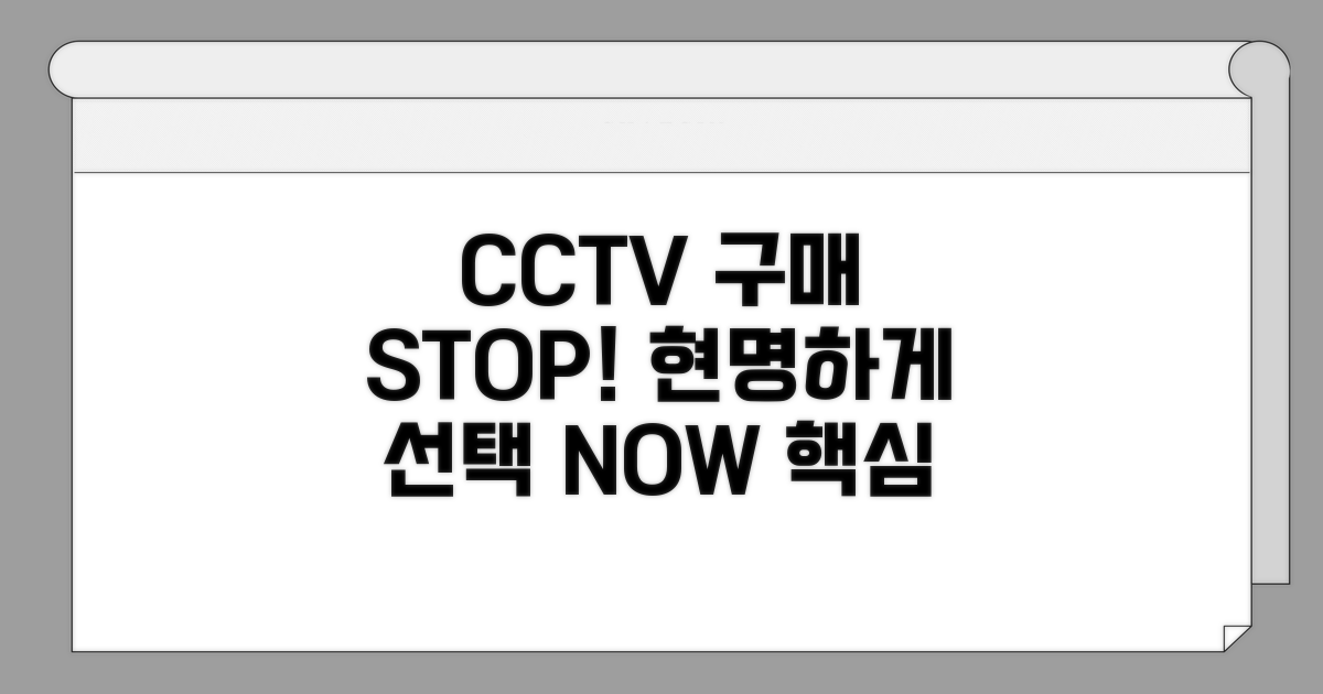 현명한 CCTV 구매 시 주의점