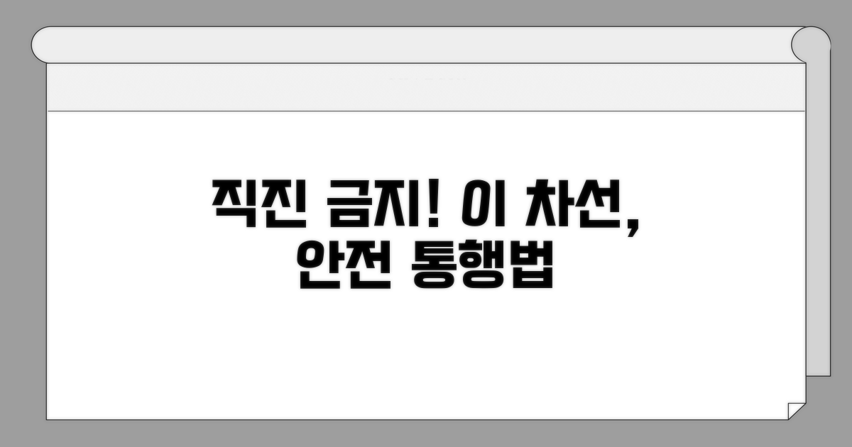 직진 금지 차로 올바른 통행법