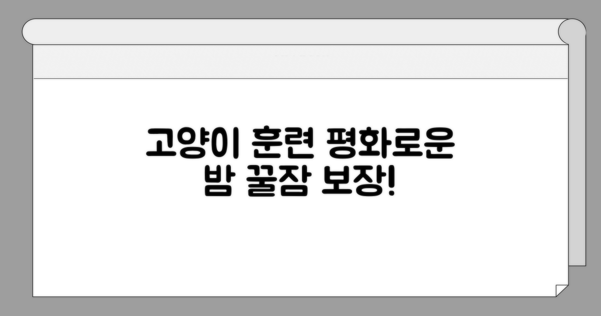 평화로운 밤을 위한 고양이 훈련법