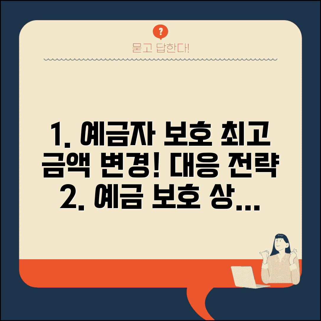 은행 예금자보호최고금액 변경 | 금융소비자 대응 전략 안내