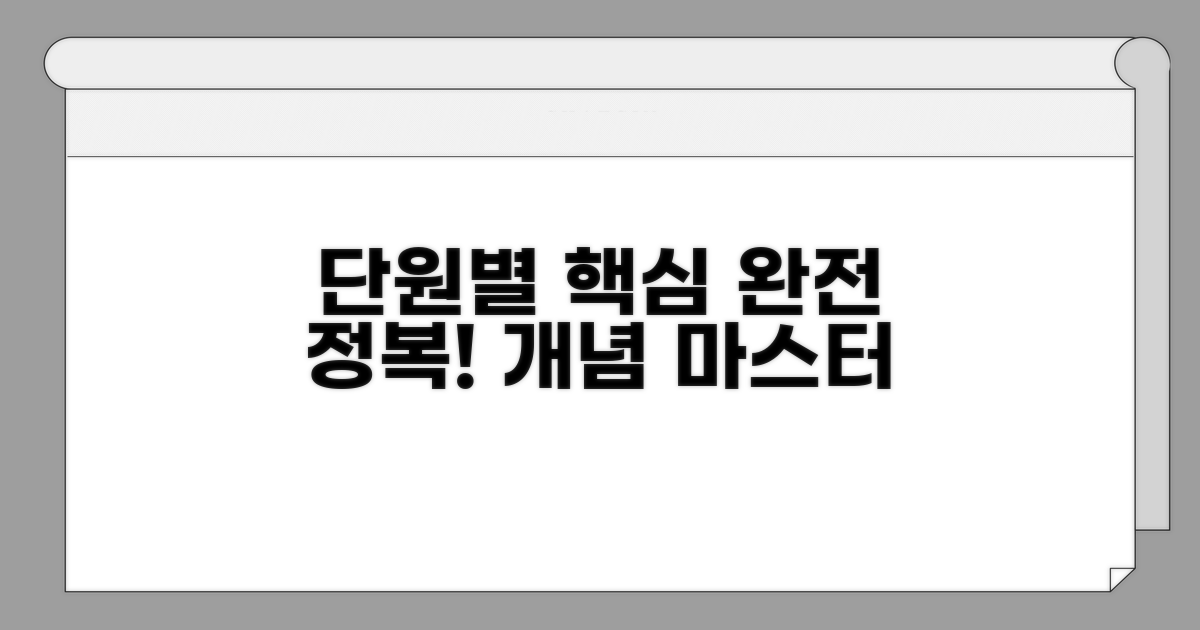 단원별 핵심 개념 완전 정복