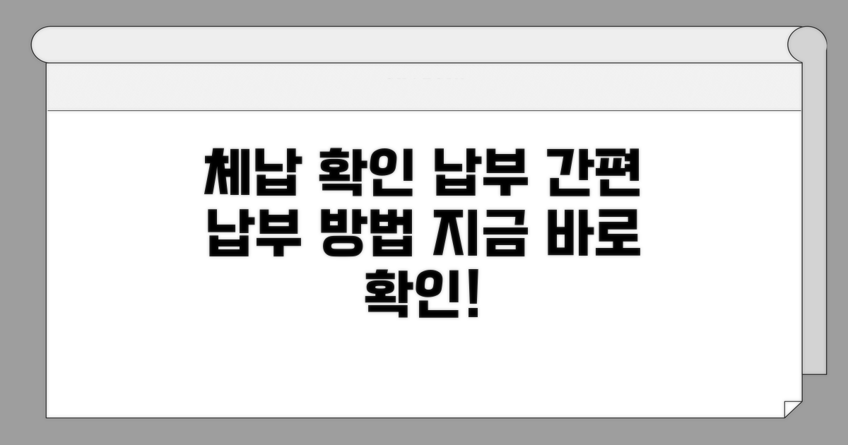 체납 사실 확인 및 납부 방법