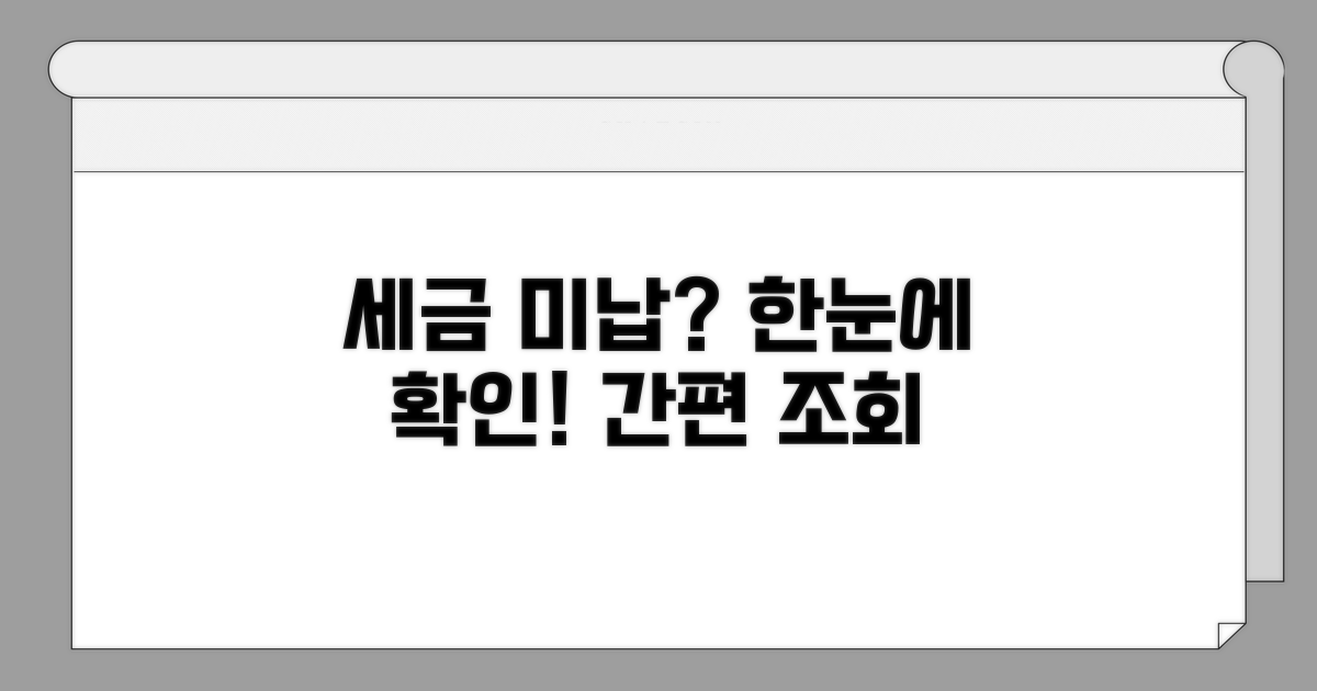국세/지방세 미납세금 간편 조회