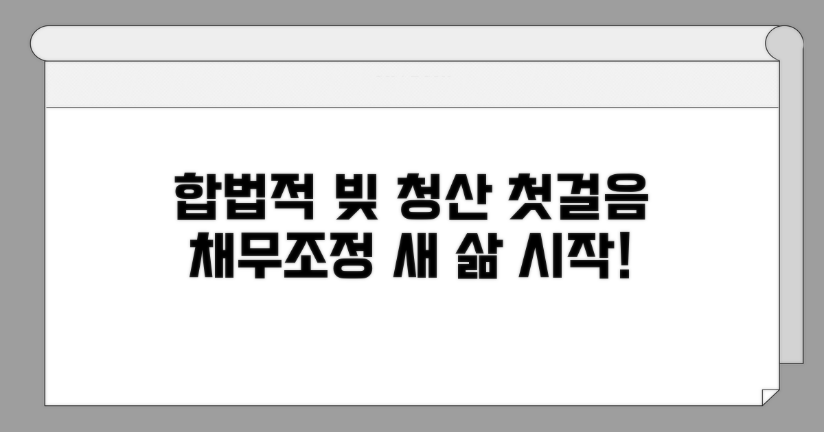 채무조정제도, 합법적인 빚 청산 첫걸음