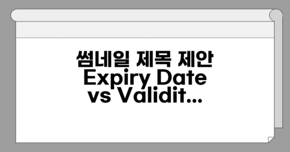 Expiry date와 validity period, 정확히 알기