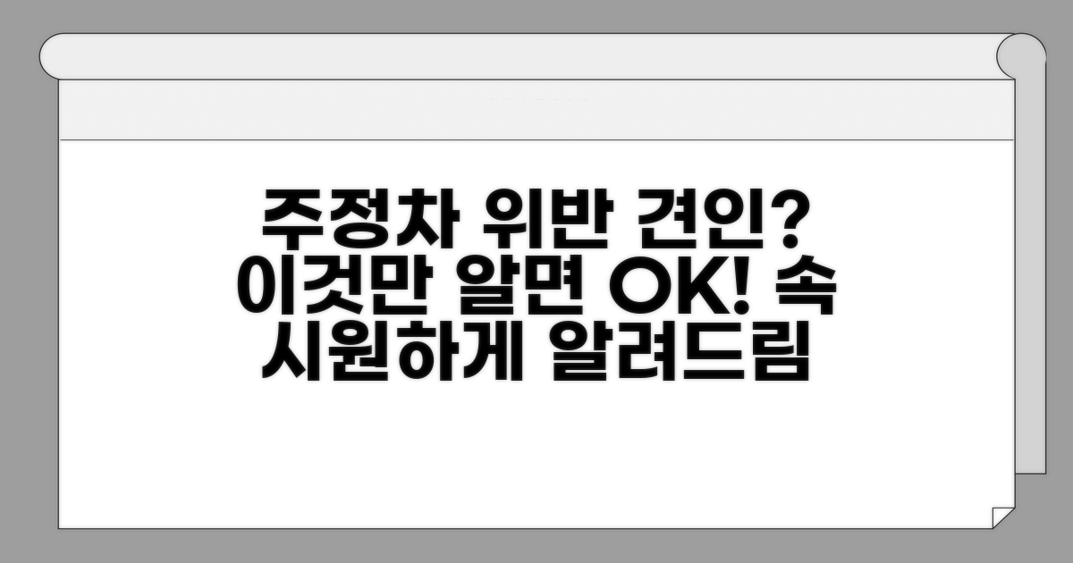 주정차 금지 위반 시 견인 기준은?