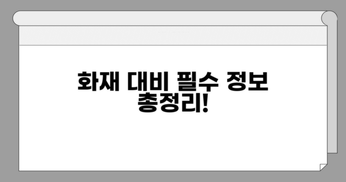 화재 대비 필수 정보 총정리