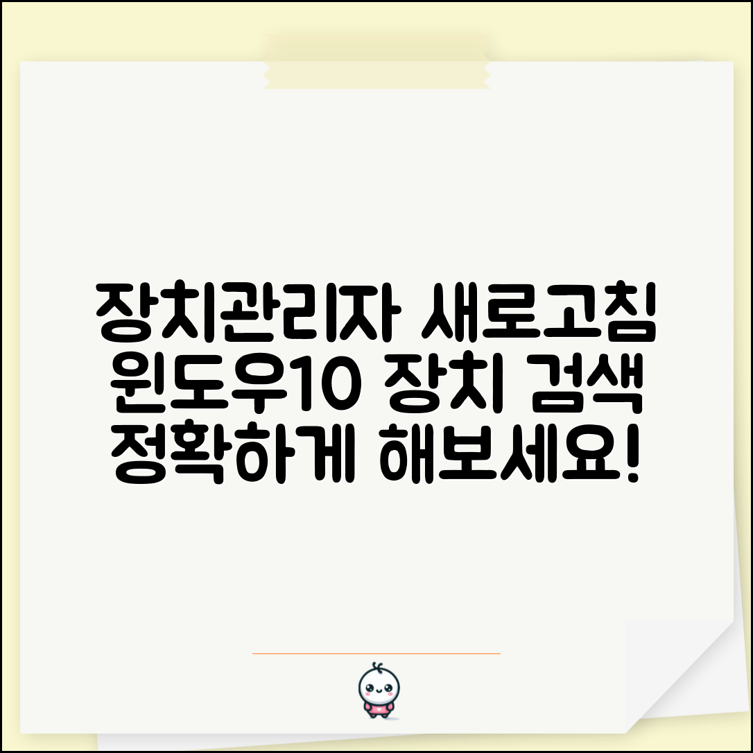 윈도우10 장치관리자 새로고침 방법과 장치 검색