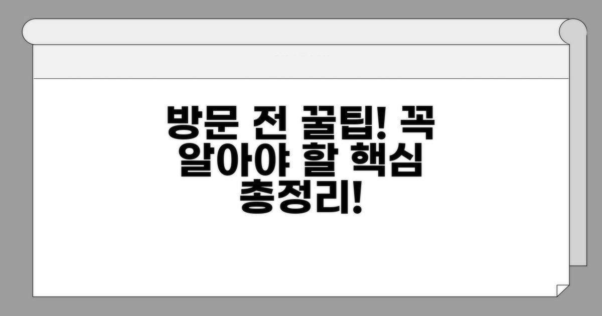 방문 전 알아두면 좋은 팁