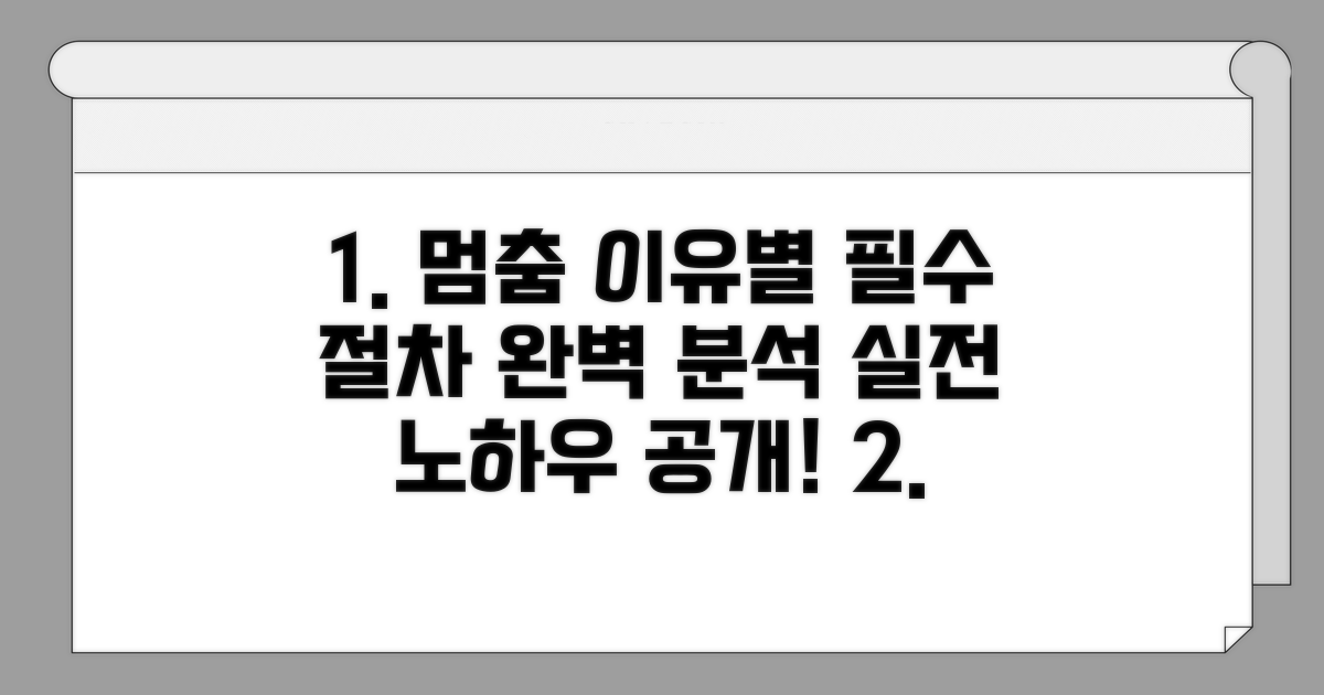 중단사유별 실전 절차 완전 분석