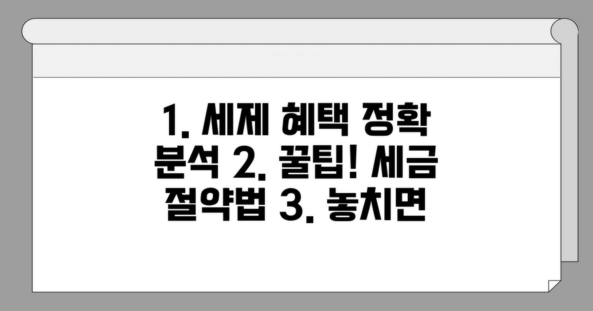 세제 혜택 집중 분석