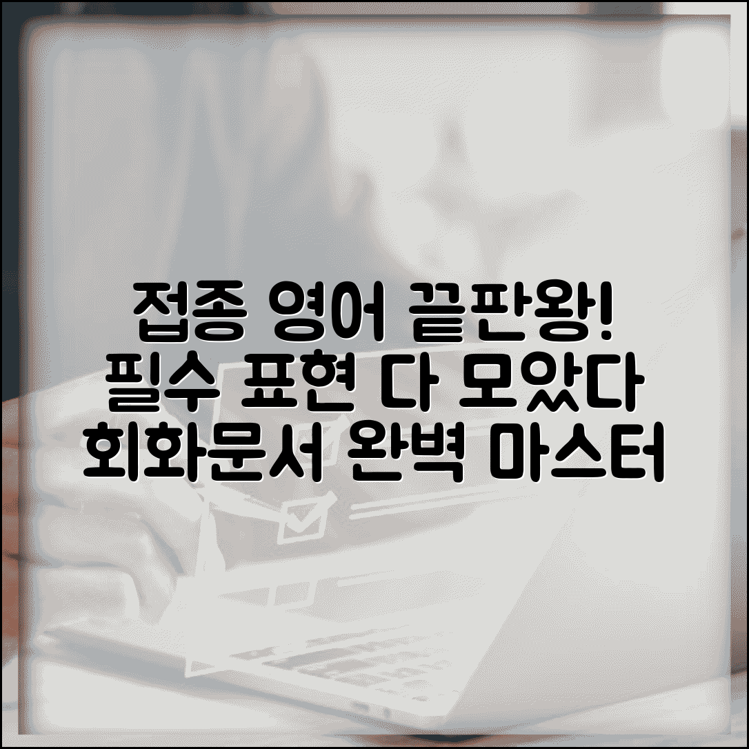 접종 영어 표현 총정리 | 전문 용어부터 일상 회화, 문서 작성 팁까지