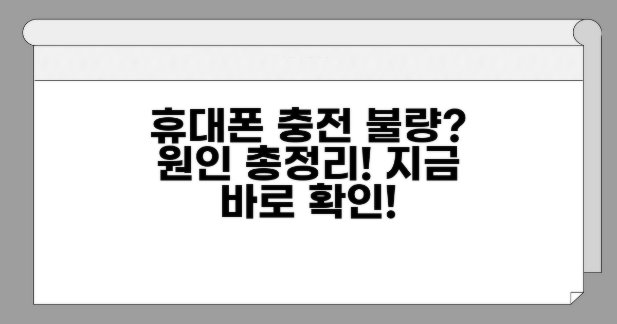 휴대폰 충전 불량 원인 총정리