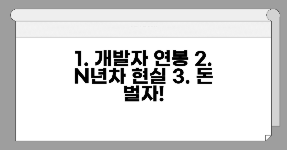 개발자 연차별 현실적인 연봉 전망