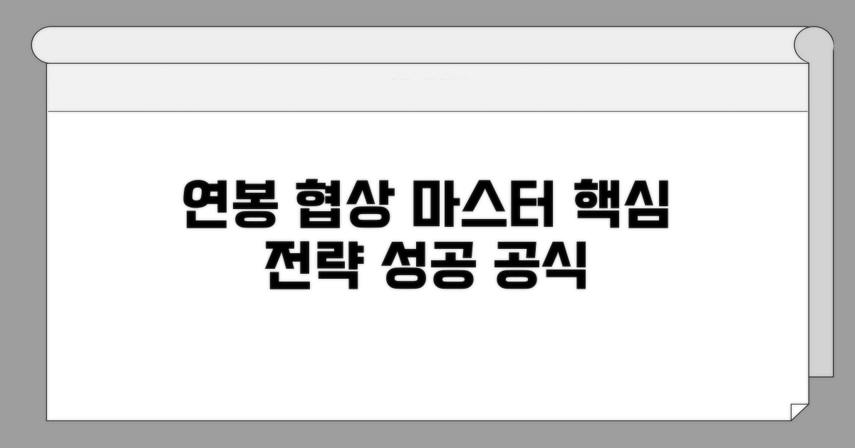 연봉 협상 성공을 위한 핵심 전략