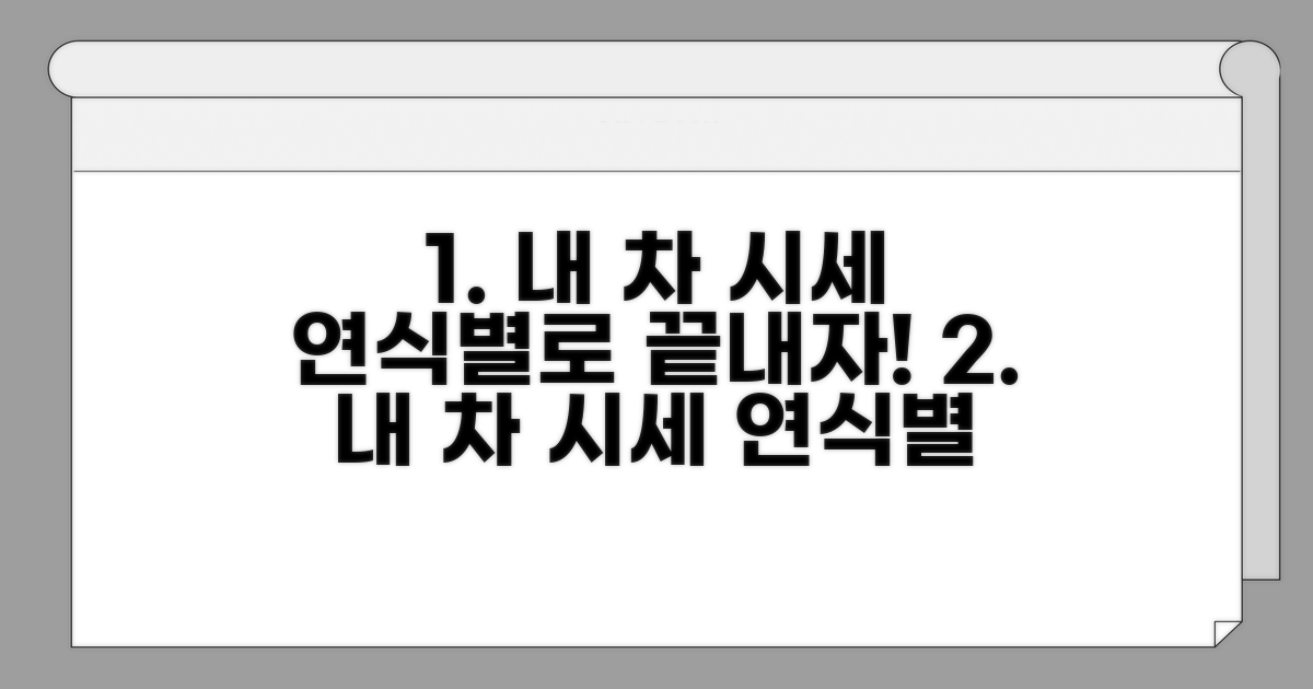 내 차 시세, 연식별로 알아보자