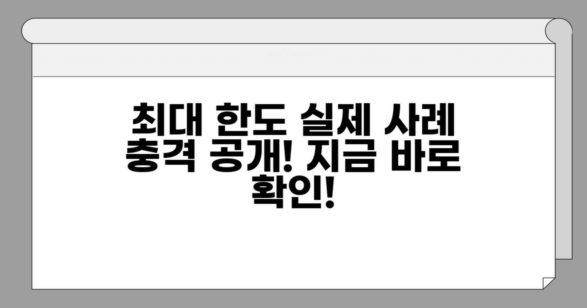 최대 한도와 실제 사례 공개