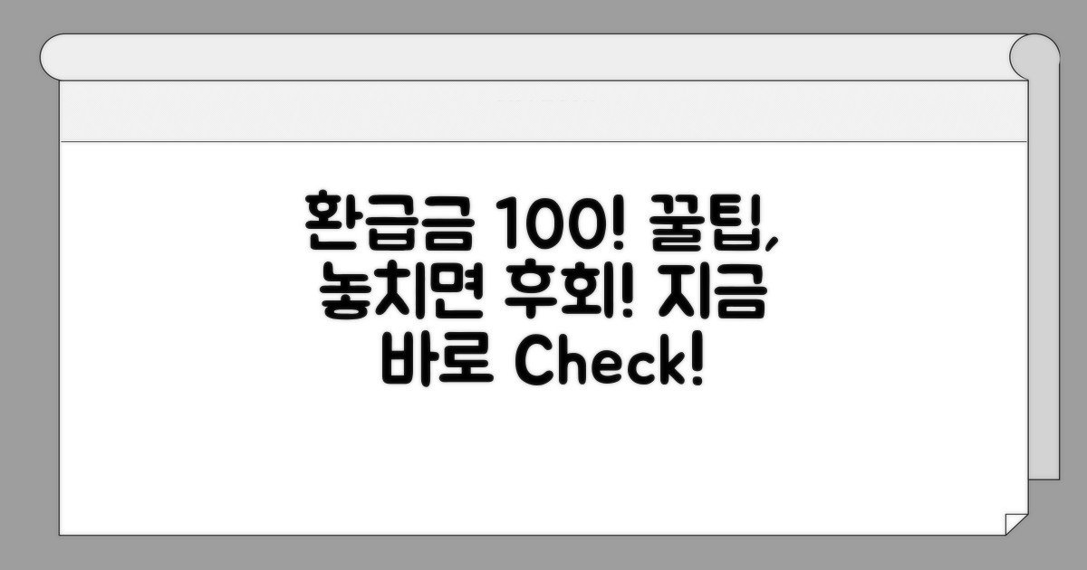환급금 100% 받는 꿀팁