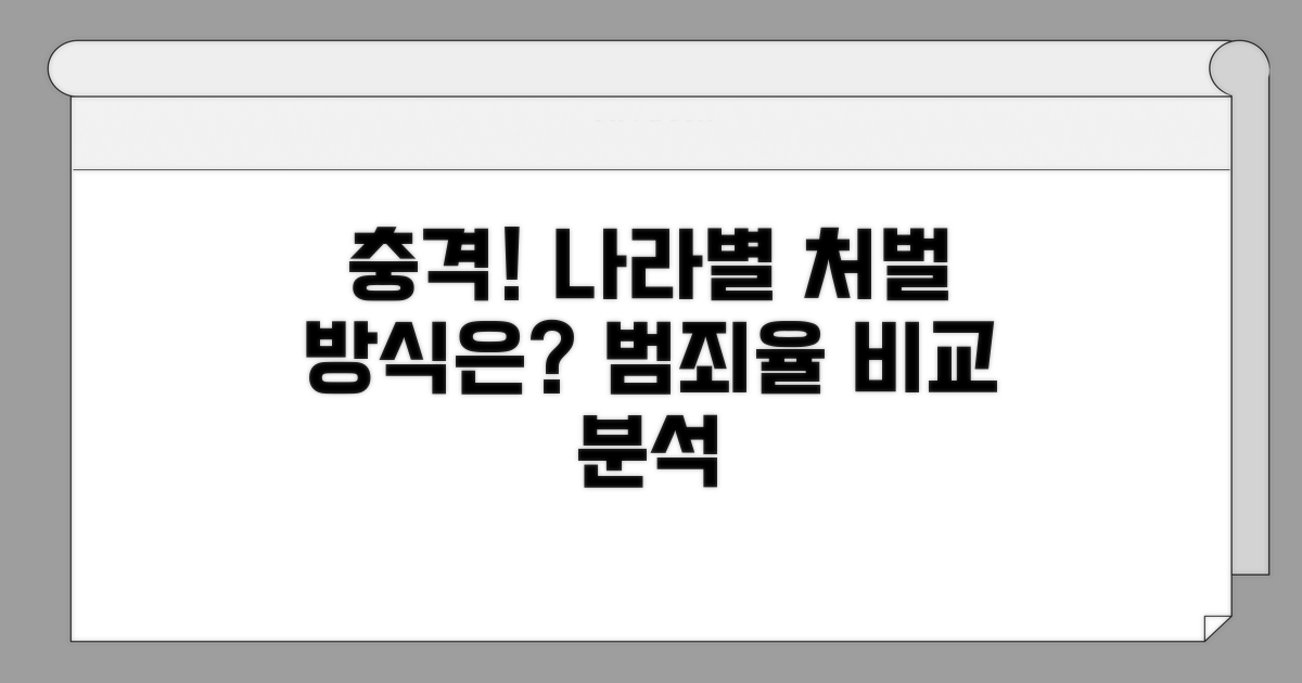 나라별 처벌 체계 분석