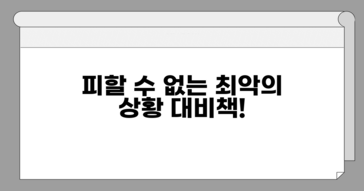 피해야 할 최악의 상황 대비