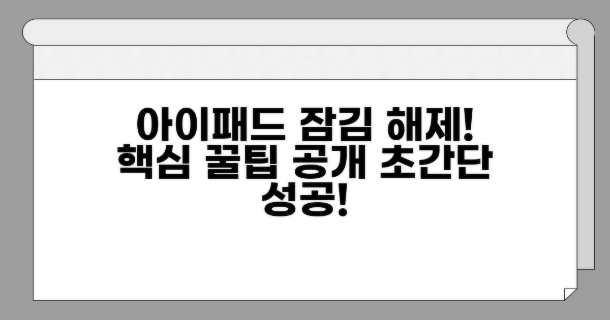 잠긴 아이패드 해제 꿀팁
