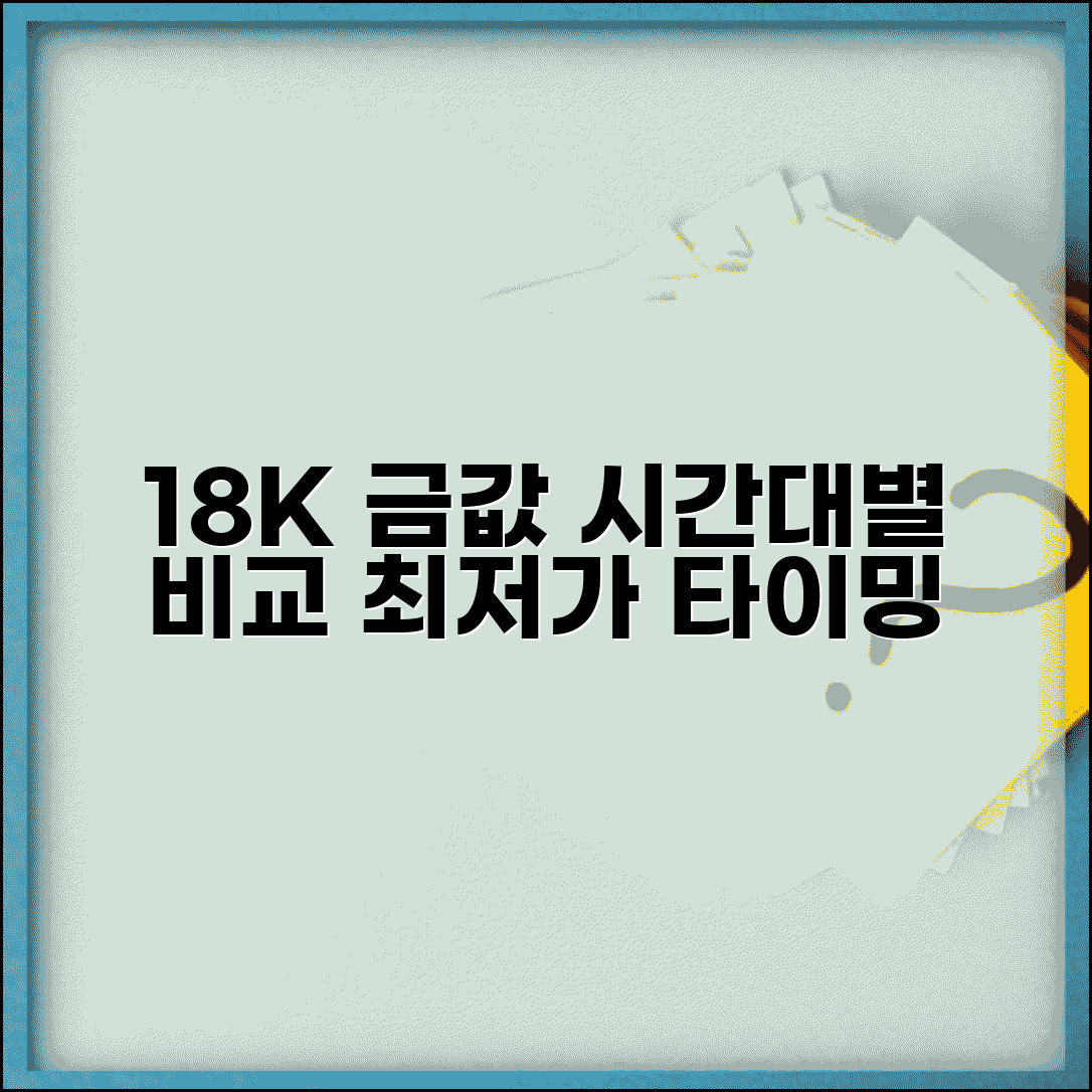 18K금시세 시간대별 변화 | 순금 대비 가격 차이, 언제 사야 이득일까?