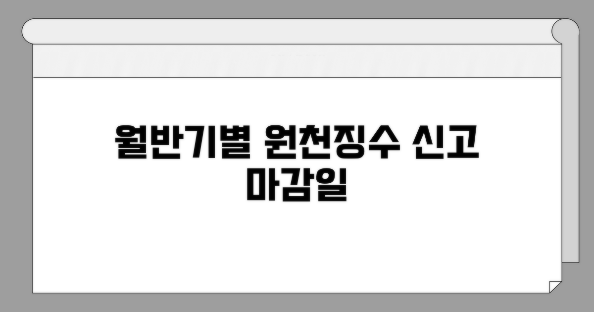 매월/반기별 원천징수 신고 기한