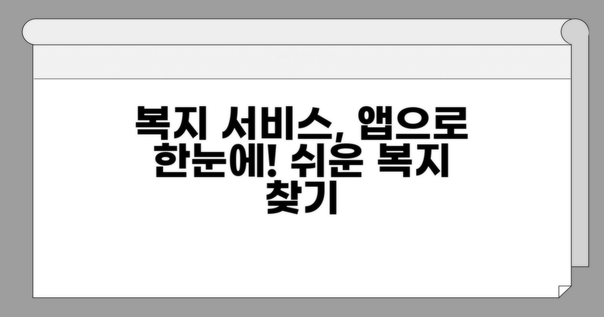 앱으로 복지 서비스 한눈에 찾기