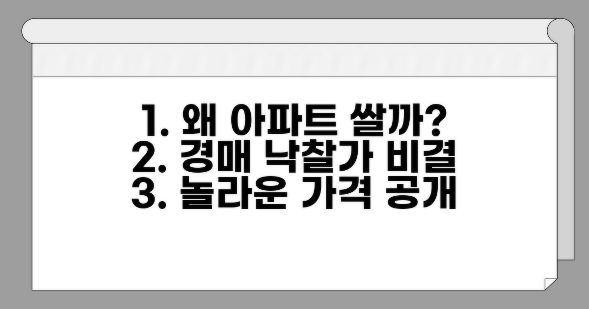 왜 아파트 경매 낙찰가가 쌀까?