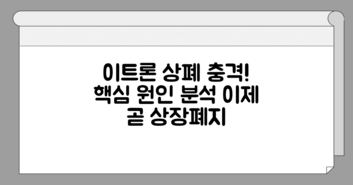이트론 상폐 과정과 원인 분석