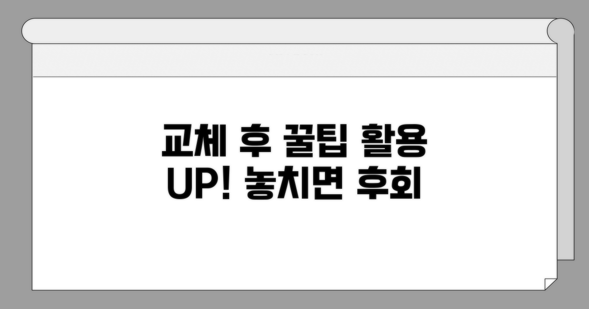 교체 후 활용 꿀팁 대공개